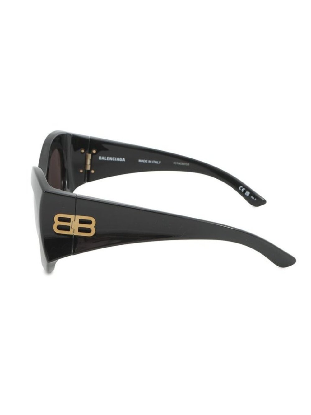 Balenciaga Sunglasses Hourglass Round Eyewear Black - Picture 2 of 9